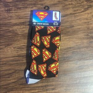Superman DC Black and Red Casual Socks